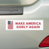Maak Amerika weer goddelijk Bumpersticker (Op auto)