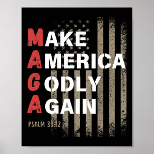 Maak Amerika weer godvruchtig Psalm 33 Poster
