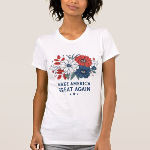 Maak Amerika weer groot Bloemrijk T-shirt