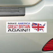 Maak Amerika weer Groot-Brittannië! Bumpersticker (Op auto)