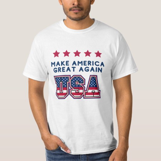 Maak Amerika weer groot VS T-shirt (Voorkant)