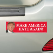 Maak Amerika weer haat! - Donald Trump Bumpersticker (Op auto)