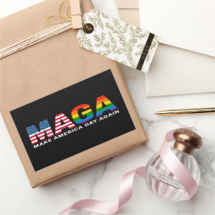 Maak Amerika weer homo 2025 LGBTQ+ Rechthoekige Sticker