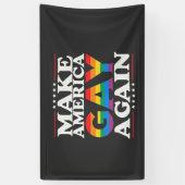 Maak Amerika weer homo LHBT Pride Month Spandoek (Verticaal)