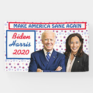 Maak Amerika weer normaal, Biden en Harris 2020 Spandoek