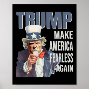 Maak Amerika weer onbevreesd Pro Trump Republikein Poster