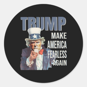 Maak Amerika weer onbevreesd Pro Trump Republikein Ronde Sticker