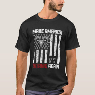 Maak Amerika weer satanisch Gothic USA T-shirt