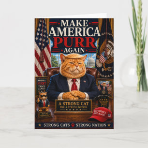 Maak Amerika weer spinnen - Grappige Politieke Kat Kaart