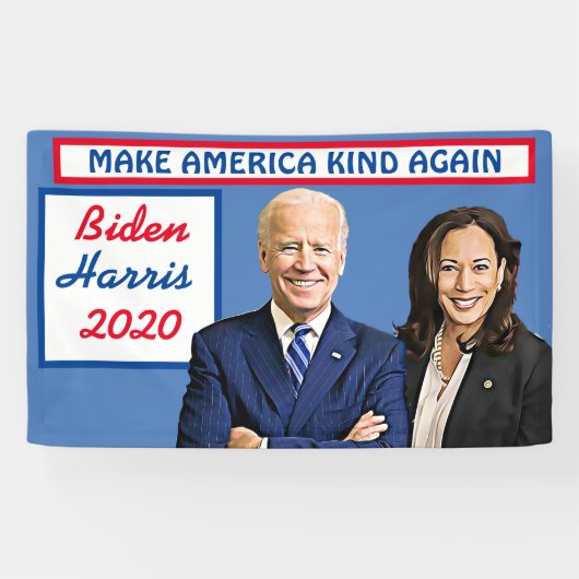 Maak Amerika weer vriendelijk Biden en Harris 2020 Spandoek (Horizontaal)