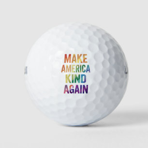 Maak Amerika weer vriendelijk regenboog LGBTQ homo Golfballen