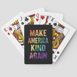 Maak Amerika weer vriendelijk regenboog LGBTQ Homo Pokerkaarten