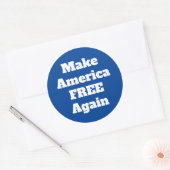 Maak Amerika weer vrij Aanhalingsteken voor libera Ronde Sticker (Envelop)