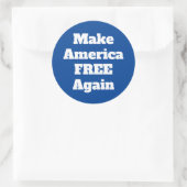 Maak Amerika weer vrij Aanhalingsteken voor libera Ronde Sticker (Tas)