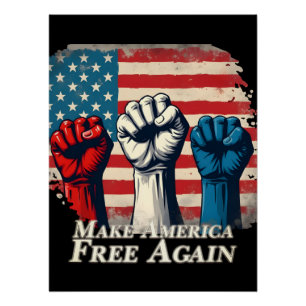 Maak Amerika weer vrij van kunstwerken Perfect Poster