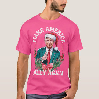 Maak Amerika weer vrolijk Kerst Trump T-shirt