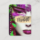 Maak Artist omhoog voeg QR Code en Sociale Media C Visitekaartje (Voorkant)