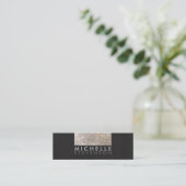Maak artistieke moderne, stijlvolle FAUX-reeks zwa Mini Visitekaartje (Staand voorkant)