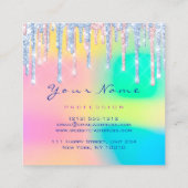 Maak artistieke professionele Eyeash Holografen Vierkante Visitekaartje (Achterkant)