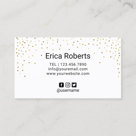 Maak artistieke rode lips modern Gold 3D script Visitekaartje (Achterkant)