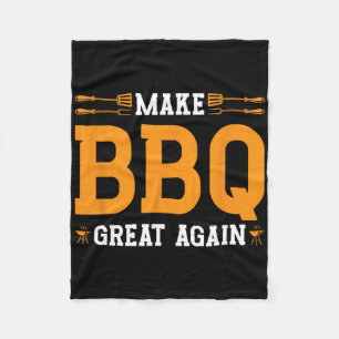 Maak BBQ weer geweldig Amerikaanse vlag Trump gril Fleece Deken