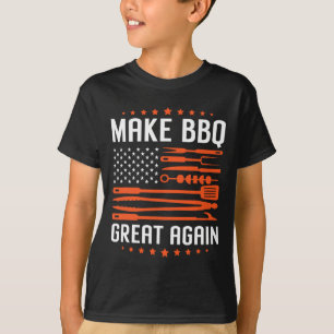 Maak BBQ weer geweldig Amerikaanse vlag Trump gril T-shirt