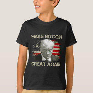 Maak Bitcoin weer geweldig Grappig Maga Pro Trump T-shirt