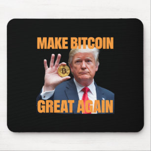 Maak Bitcoin weer geweldig Grappig Trump Bitcoin C Muismat