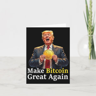 Maak Bitcoin weer geweldig Trump Bitcoin Crypto Fu Kaart