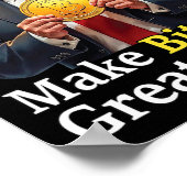 Maak Bitcoin weer geweldig Trump Bitcoin Crypto Fu Poster (Hoek)