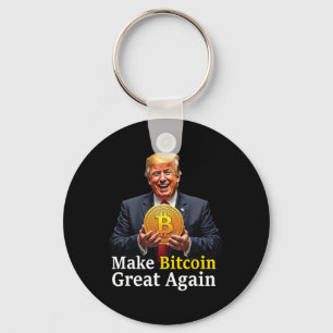 Maak Bitcoin weer geweldig Trump Bitcoin Crypto Fu Sleutelhanger