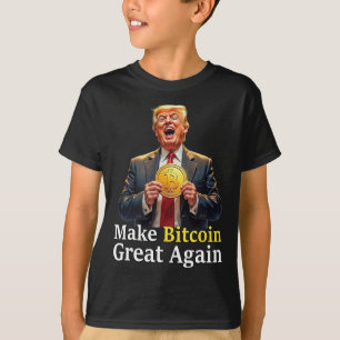 Maak Bitcoin weer geweldig Trump Bitcoin Crypto Fu T-shirt