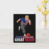 Maak bowling weer geweldig - Grappig Trump bowling Kaart (Gele Bloem)
