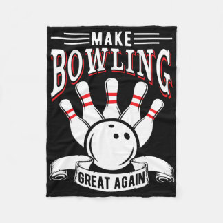Maak bowling weer geweldig grappige bowler fleece deken