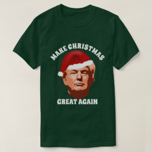MAAK CHRISTMAS GREAT WEER TRUMP SANTA HAT T-SHIRT
