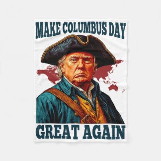 Maak Columbusdag weer groot, Grappige Trump 2025 H Fleece Deken