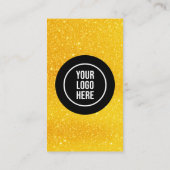 Maak contact met ons Black Gold Glitter Drips QR-c Visitekaartje (Achterkant)