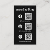 Maak contact met ons Custom Logo Social Media QR C Visitekaartje (Achterkant)