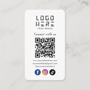 Maak contact met ons Facebook TikTok QR-code Informatiekaartje