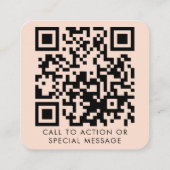 Maak contact met ons Moderne Social Media QR Code  Vierkante Visitekaartje (Achterkant)