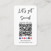 Maak contact met ons Qr Code Professional White Visitekaartje (Voorkant)
