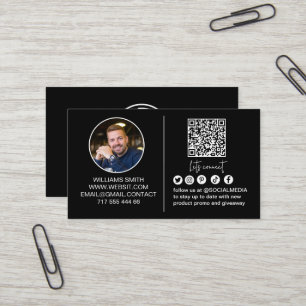 Maak contact met ons sociaal media QR-code logo be Visitekaartje