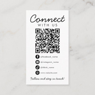 Maak contact met ons Social Media QR Code Business Visitekaartje