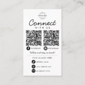 Maak contact met ons Social Media QR Code Company  Visitekaartje (Voorkant)