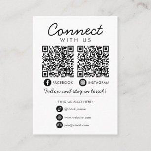 Maak contact met ons Social Media QR Code Company Visitekaartje