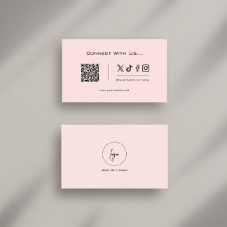 Maak contact met ons Social Media QR Code Logo Pin Visitekaartje
