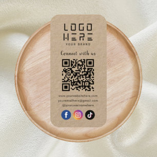 Maak contact met ons Social Media QR Code Modern R Visitekaartje