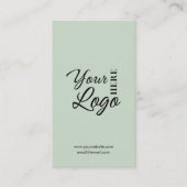 Maak contact met ons Social Media QR Code Sage Gre Visitekaartje (Voorkant)