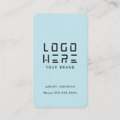 Maak contact met ons Social Media QR Code Soft Blu Visitekaartje (Achterkant)