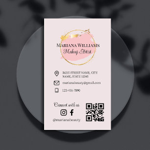 Maak contact met ons, sociale media, QR-code make- Visitekaartje